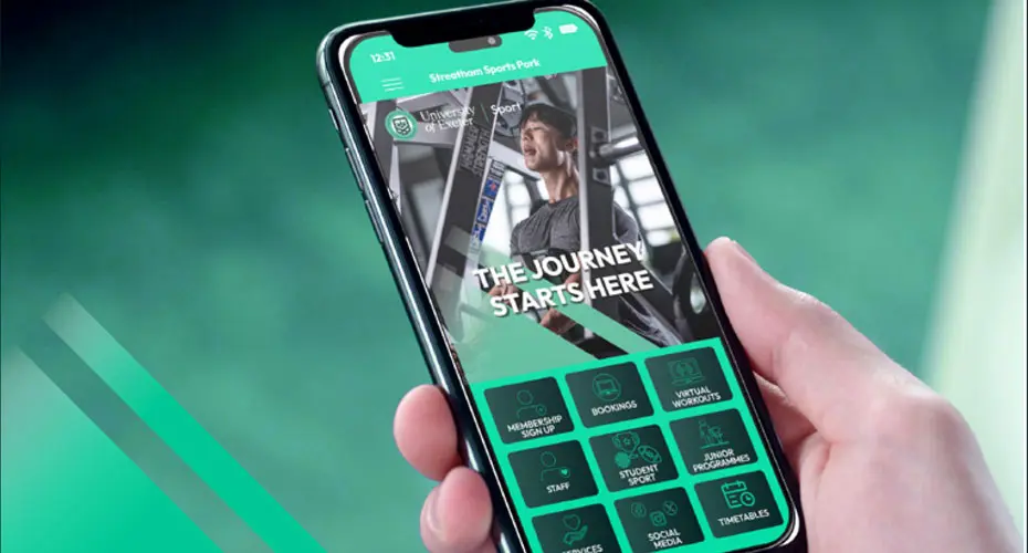 Smartphone using sport app